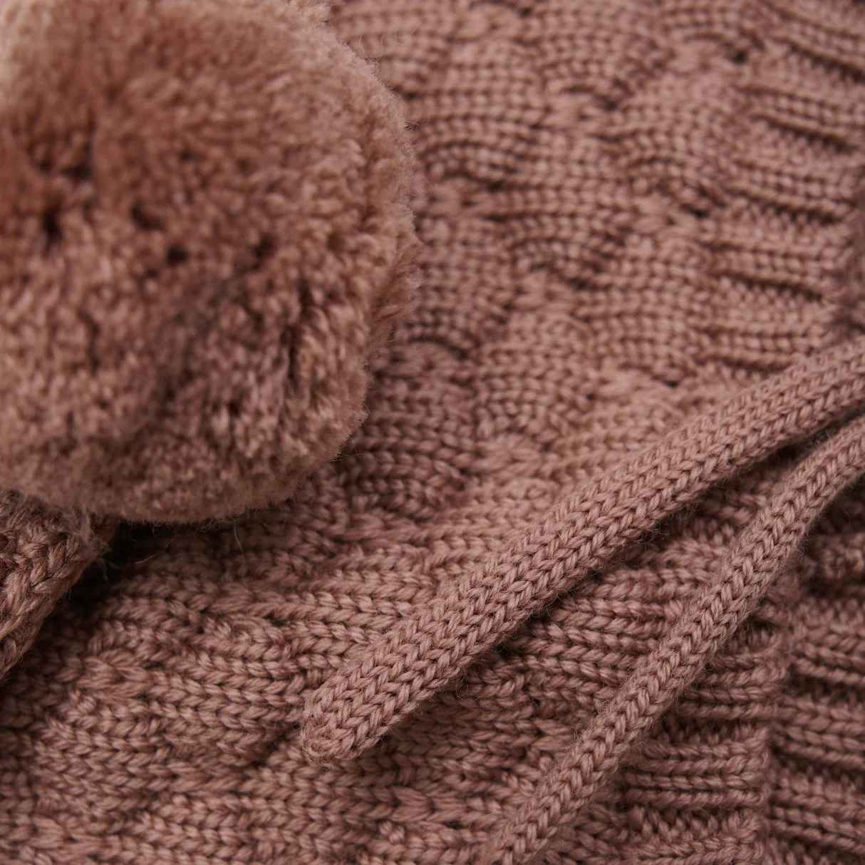 Bonnet Wool Knit Pom Pom - Burlwood by Huttelihut - Image 3