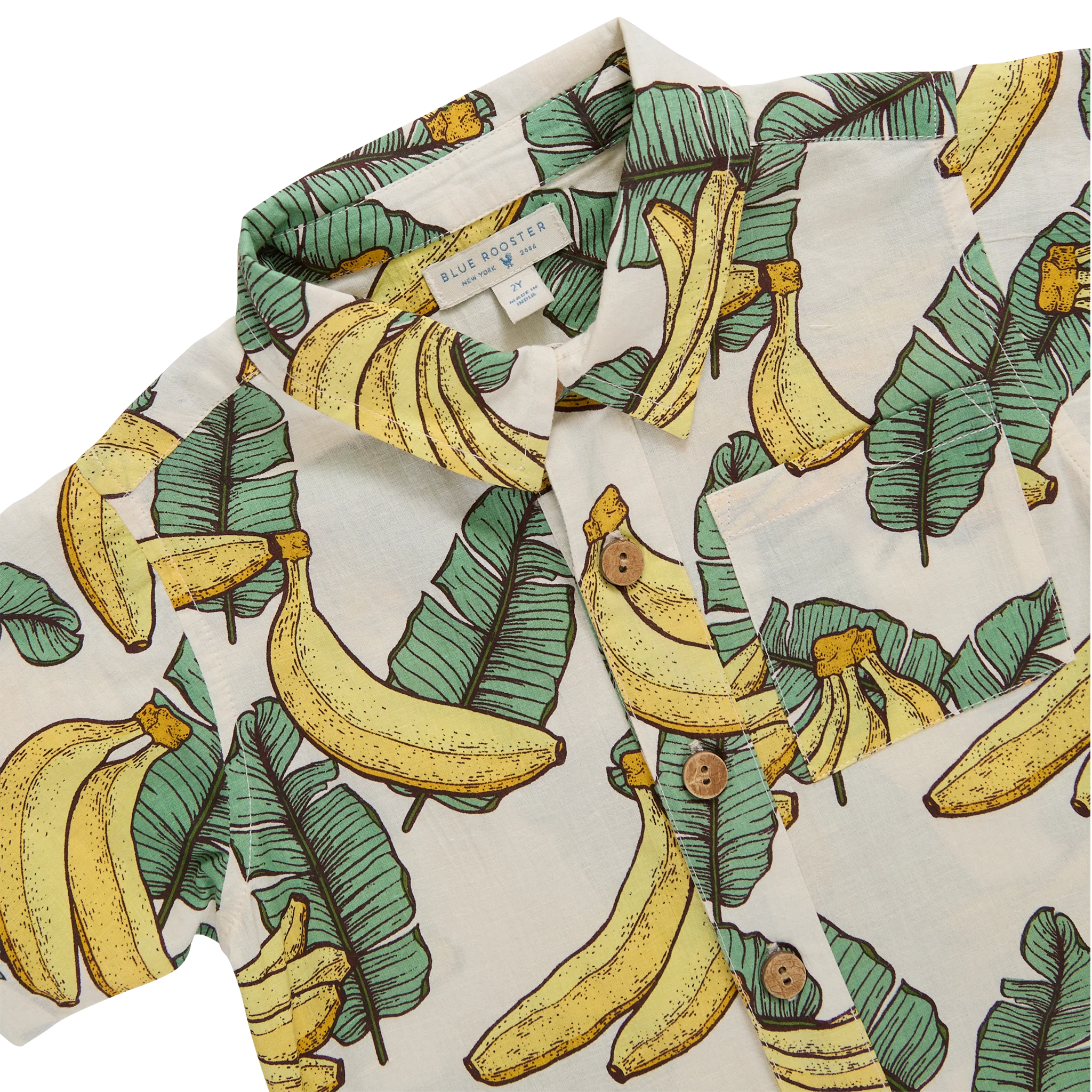 Boys Jack Shirt - Banana Leaves by Pink Chicken - Image 4