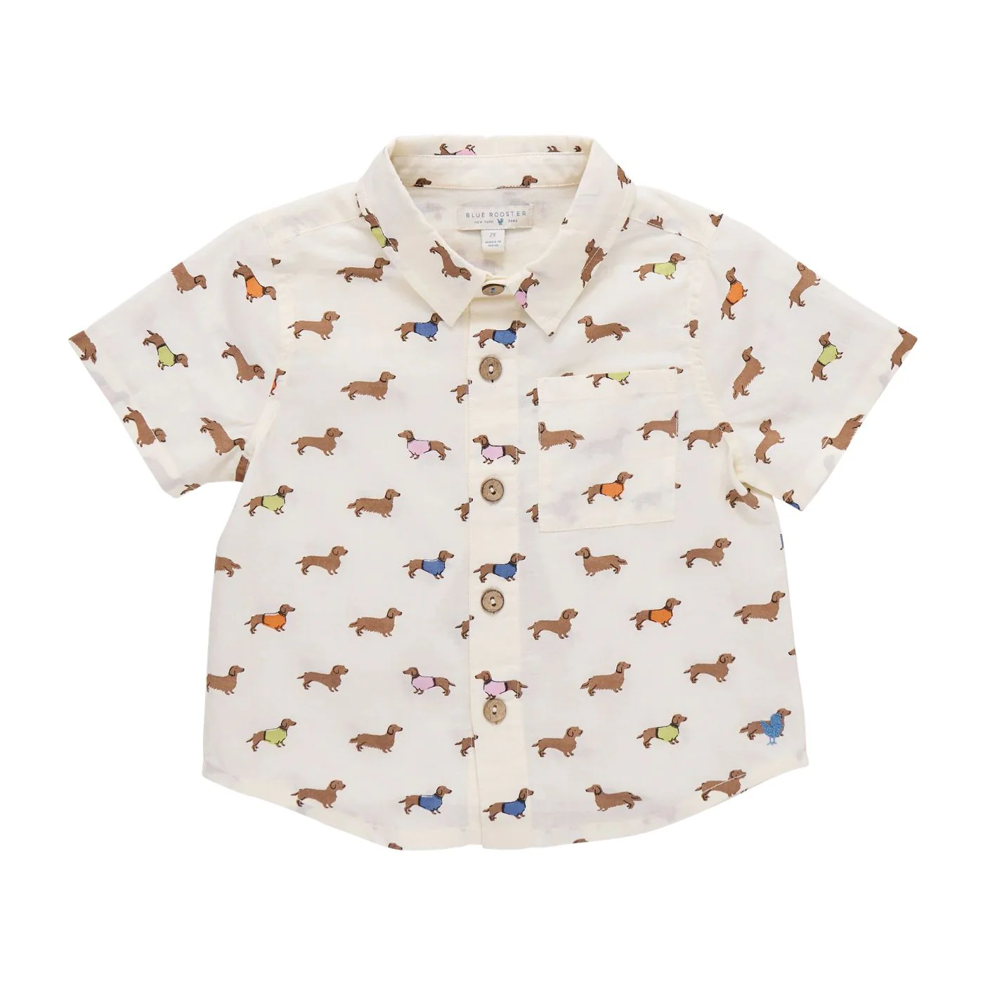 Boys Jack Shirt - Dachshunds In Sweaters by Pink Chicken - FINAL SALE