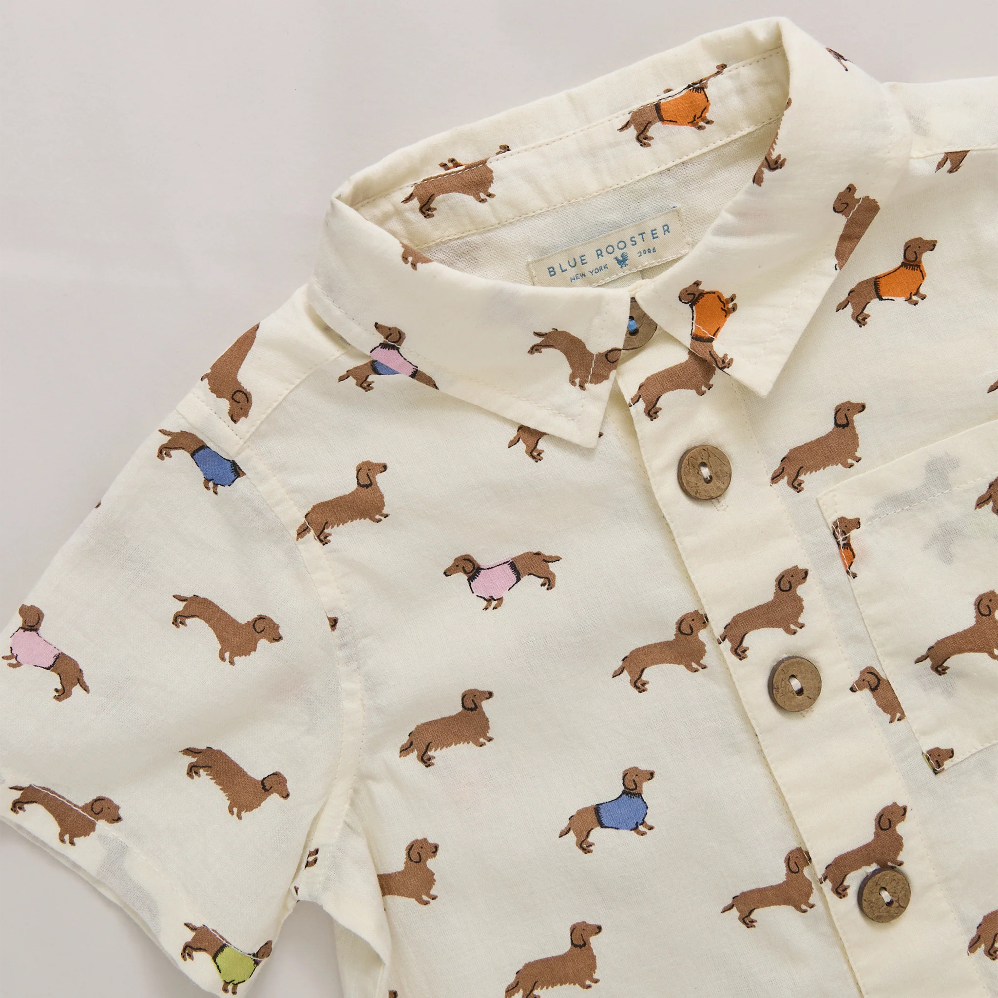 Boys Jack Shirt - Dachshunds In Sweaters by Pink Chicken - FINAL SALE - Image 4