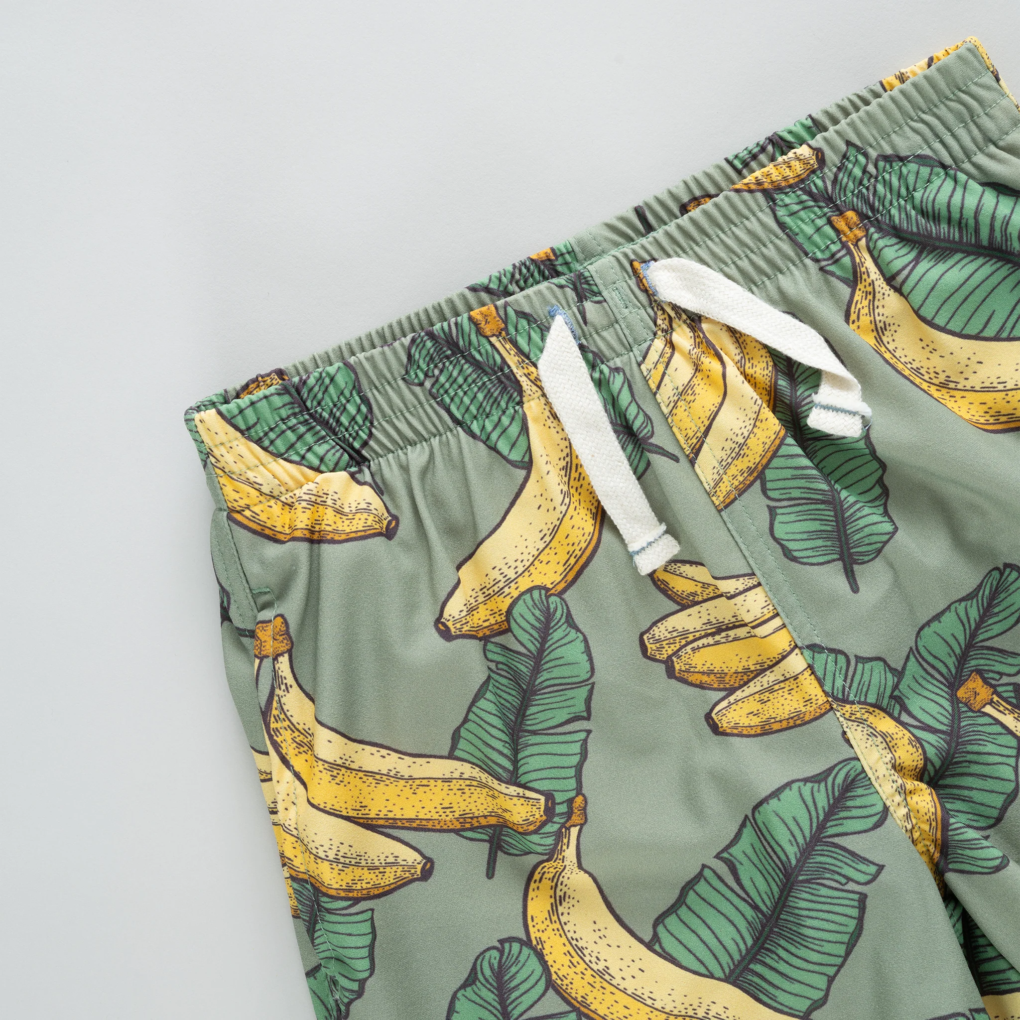 Boys Swim Trunk - Green Banana Leaves by Pink Chicken - Image 3