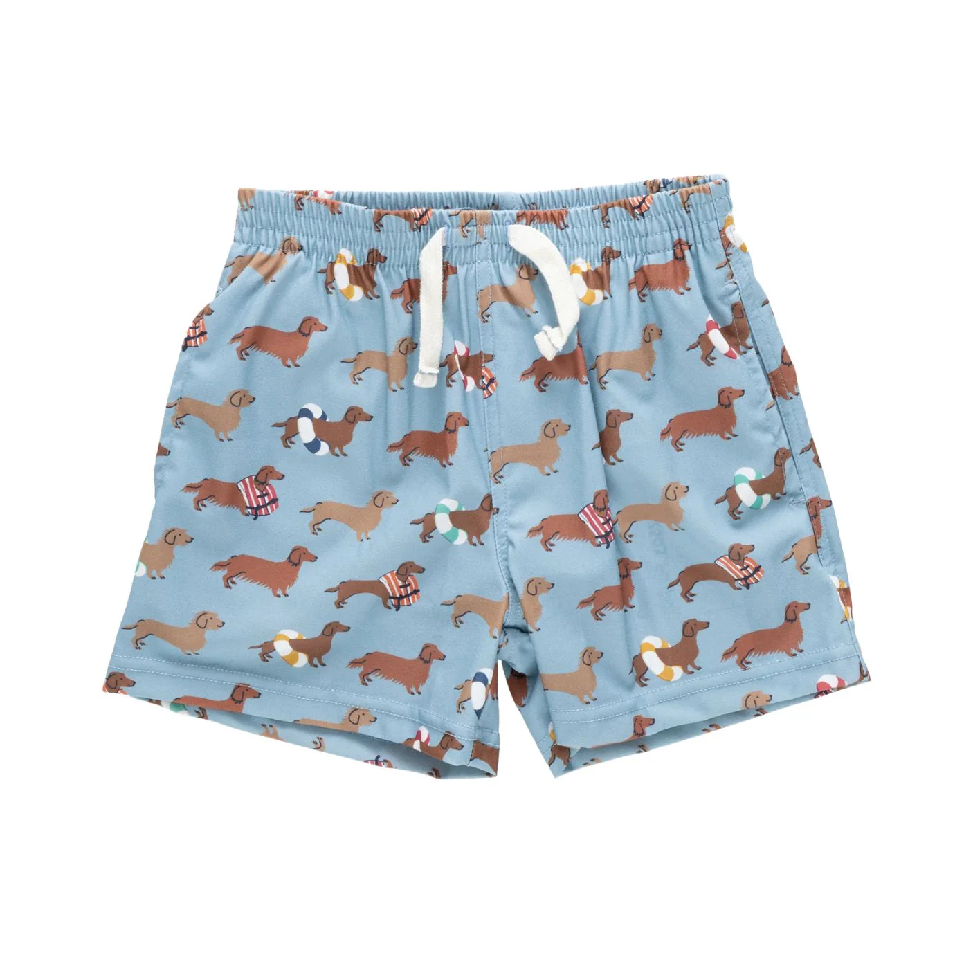 Boys Swim Trunk - Swim Dachshunds by Pink Chicken