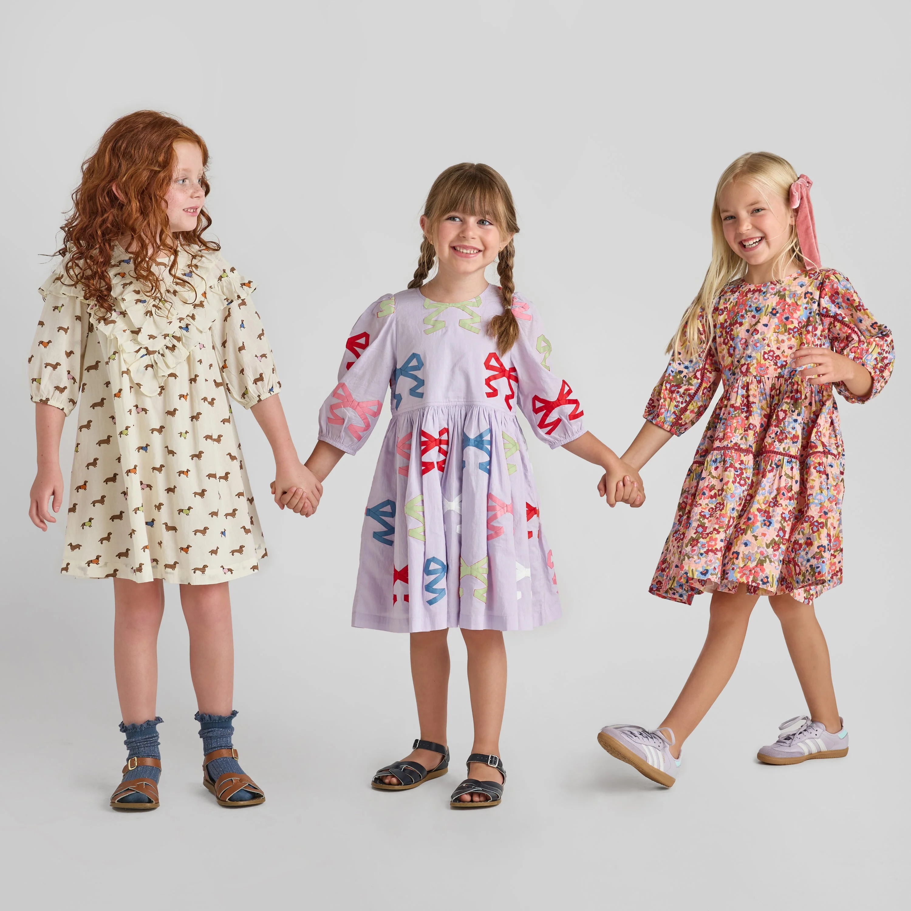 Brooke Dress - Lavender Multi Bow Applique by Pink Chicken - FINAL SALE - Image 3