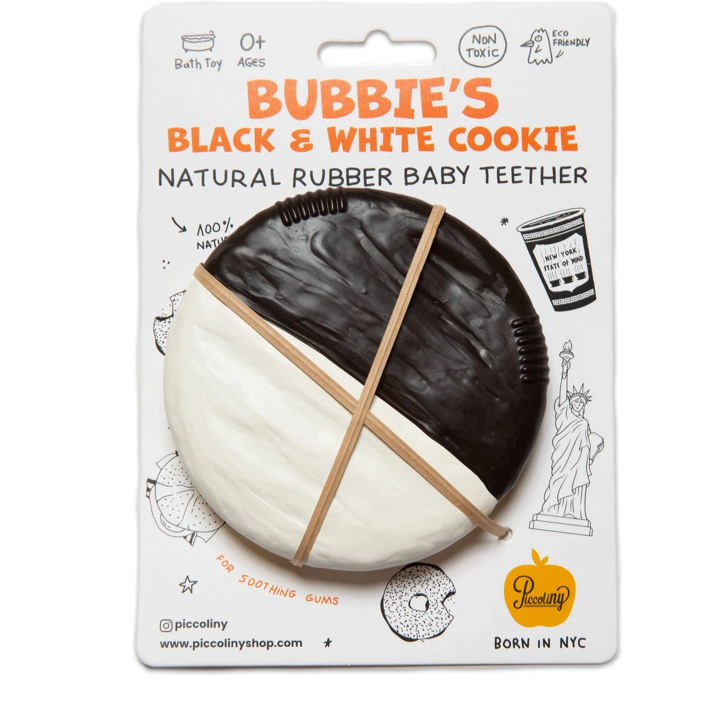 Bubbie's Black & White Cookie Teether by PiccoliNY - Image 5