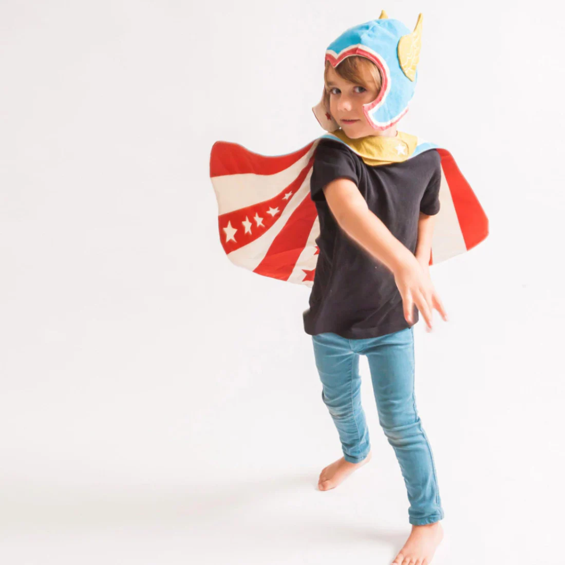 Blue Cape and Hat Hero Set by Lovelane Designs - Image 3