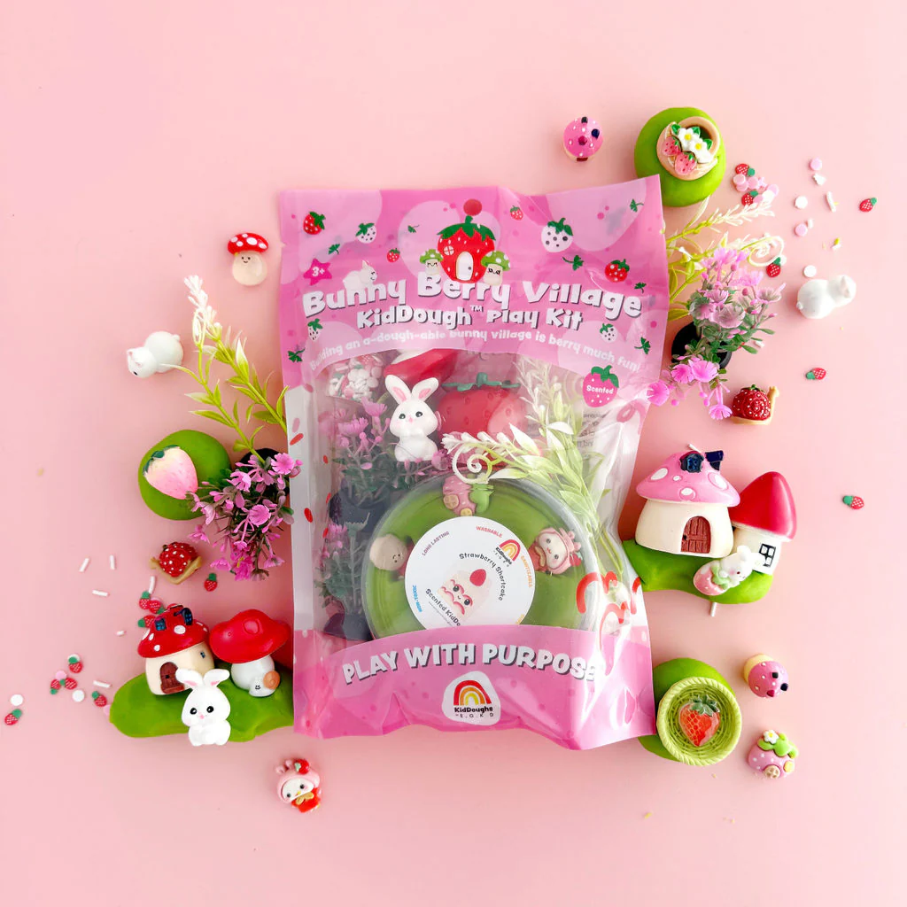 Bunny Berry Village Sensory Play Dough Kit by Earth Grown KidDoughs - Image 2