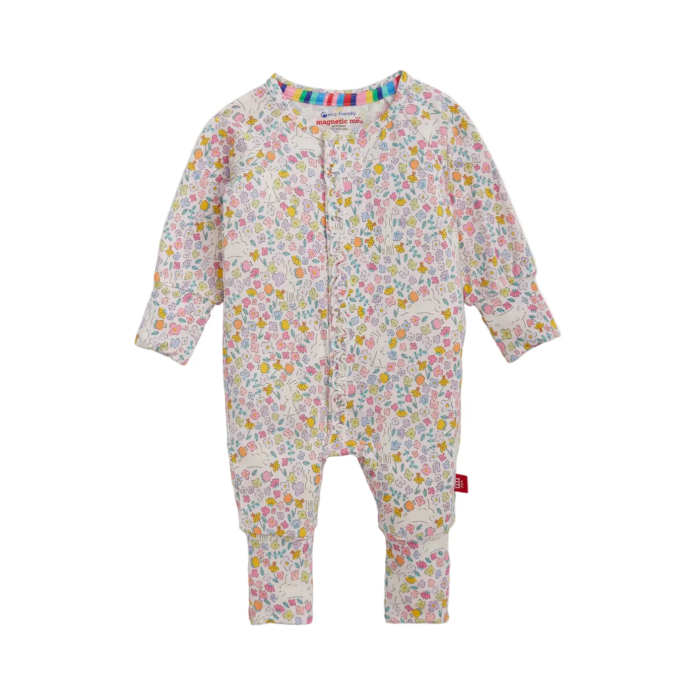 Bunny Blossom Modal Magnetic Ruffle Footie by Magnetic Me - FINAL SALE