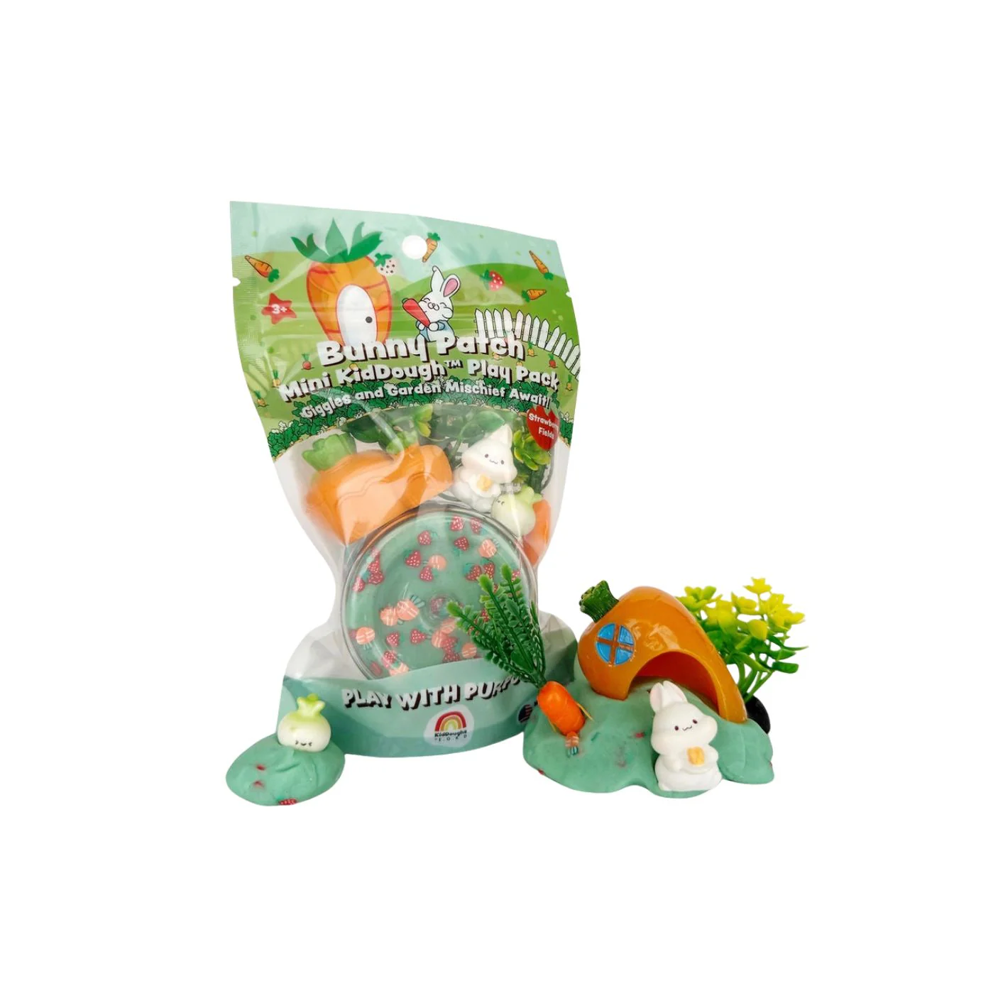 Bunny Patch Mini Play Pack by Earth Grown KidDoughs
