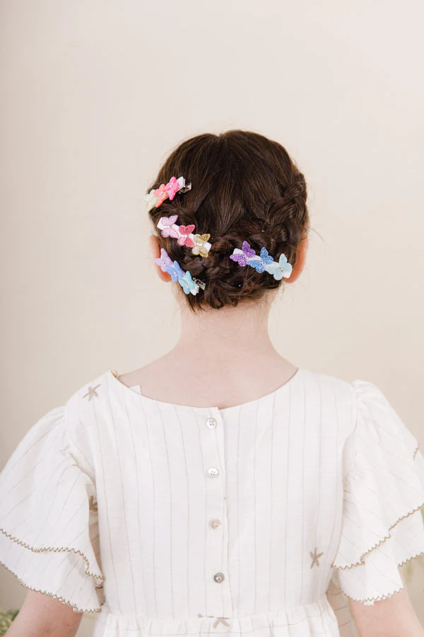 Butterflies Spring Colors Hair Clips by Lilies & Roses NY - Image 2