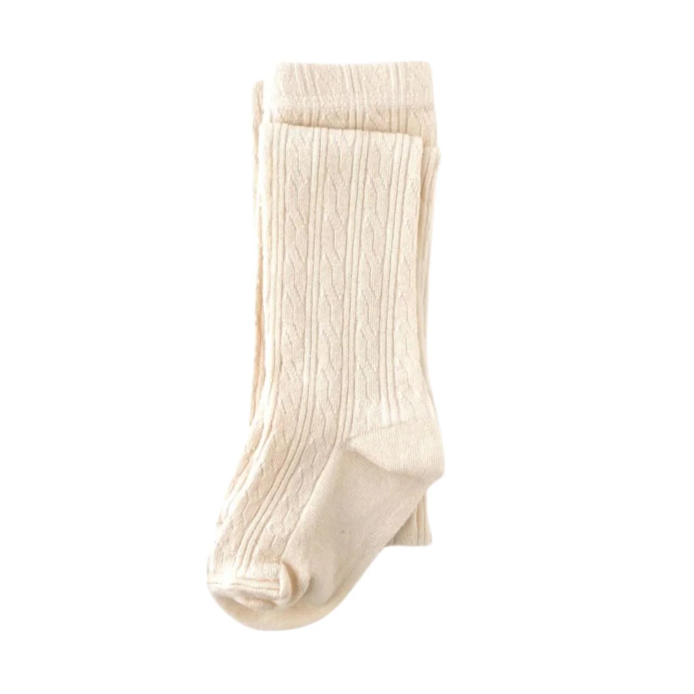 Cable Knit Tights - Vanilla by Little Stocking Co.