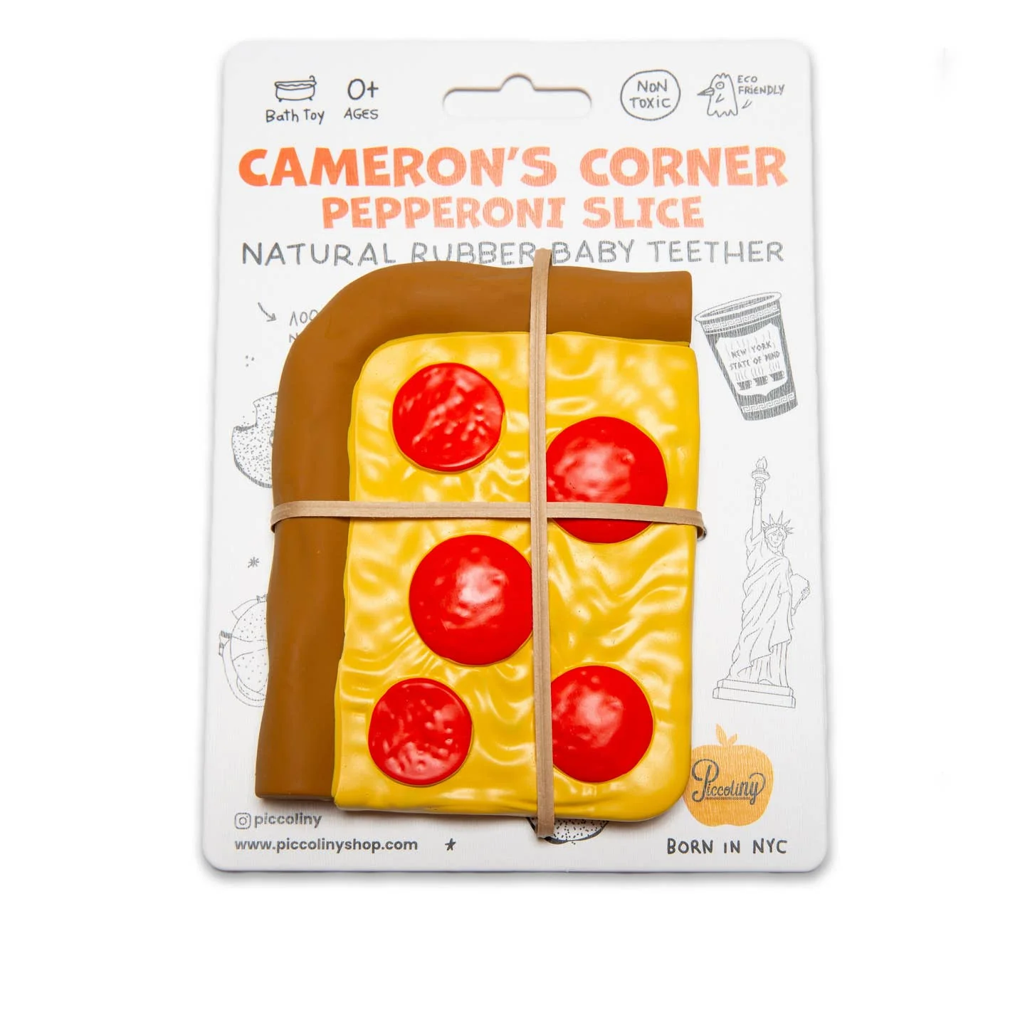 Cameron’s Corner Pepperoni Slice Teether by PiccoliNY - Image 4