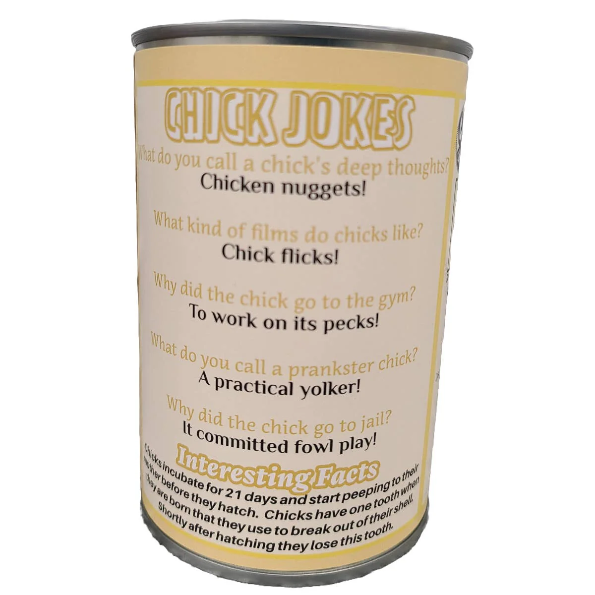 Canned Baby Chick Plush Toy in Can With Jokes - Image 2
