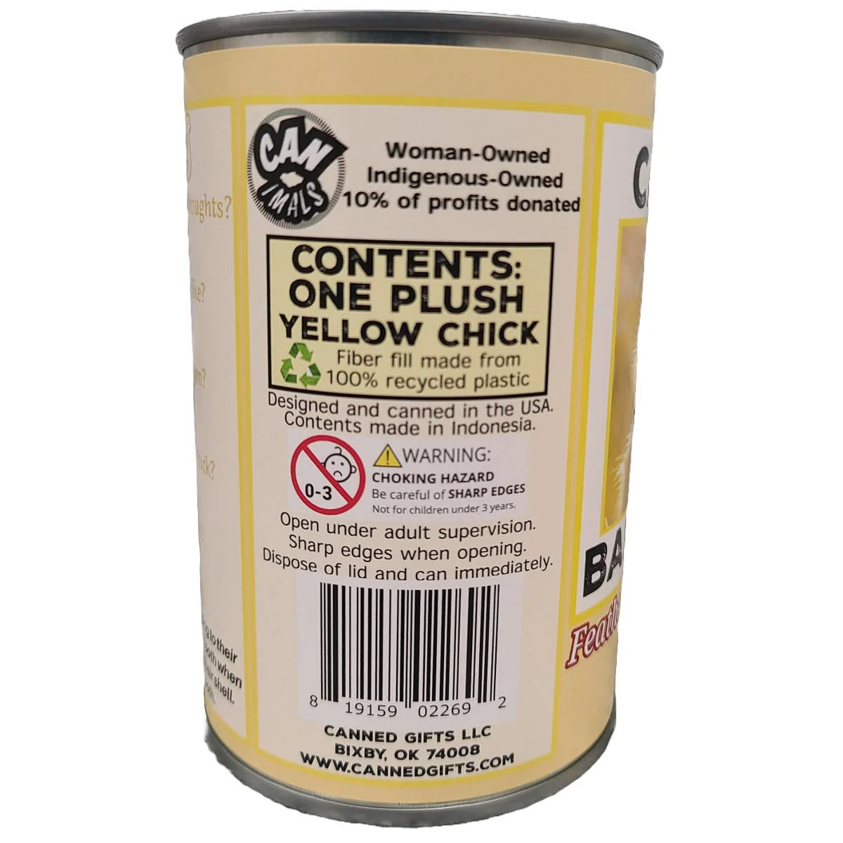 Canned Baby Chick Plush Toy in Can With Jokes - Image 4