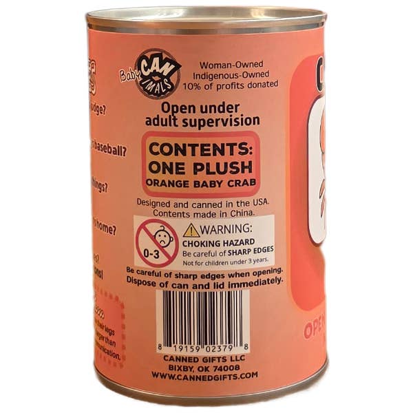 Canned Baby Crab Plush Toy in Can With Jokes - Image 5