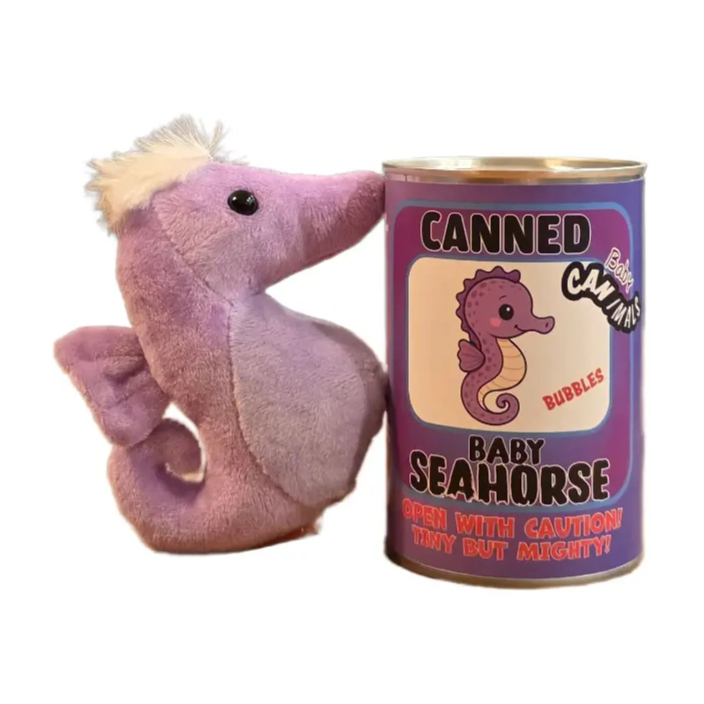 Canned Baby Seahorse Plush Toy in Can With Jokes