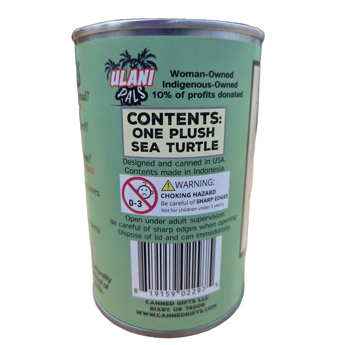 Canned Honu Sea Turtle Plush Toy in Can With Jokes - Image 5