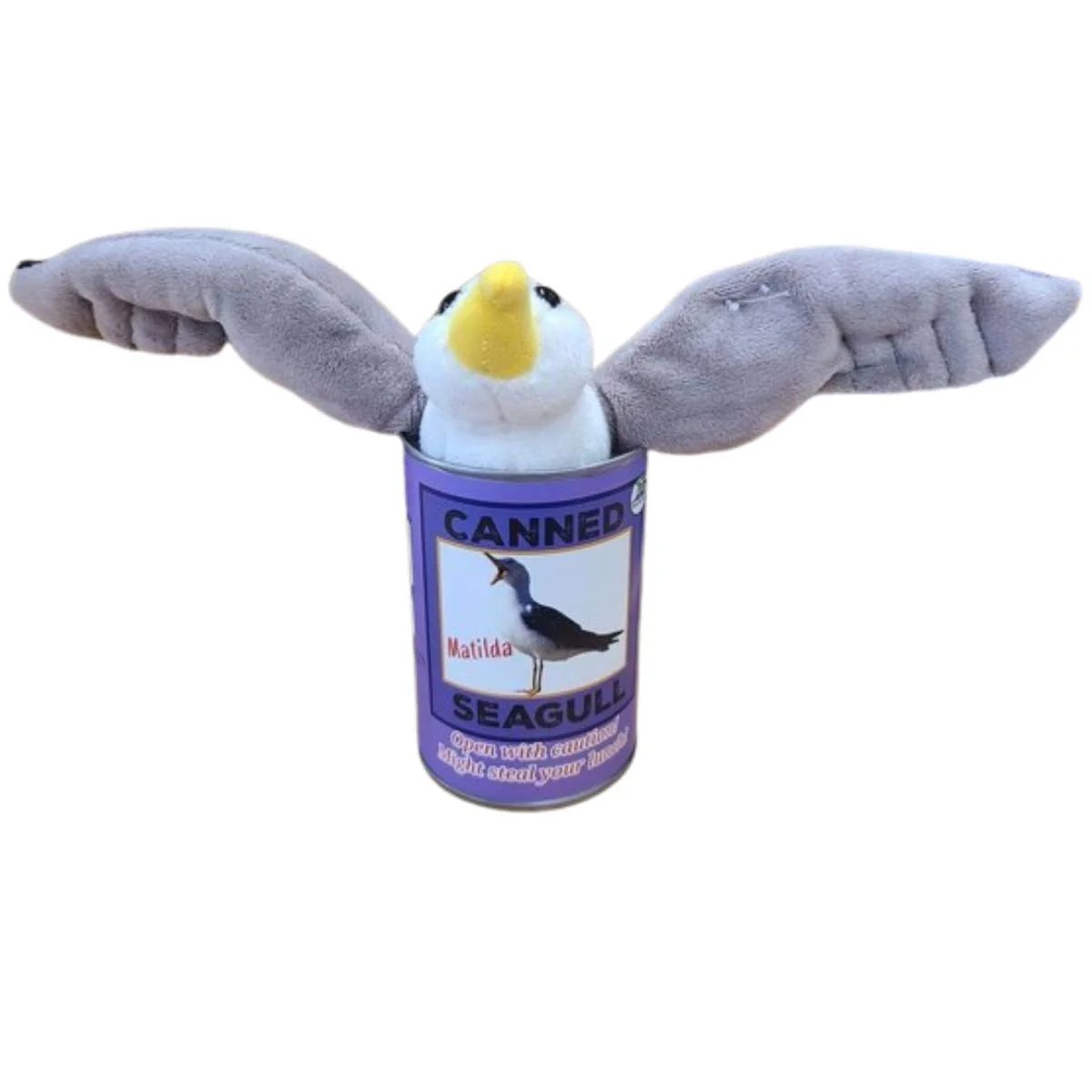 Canned Seagull Plush Toy in Can With Jokes - Image 4