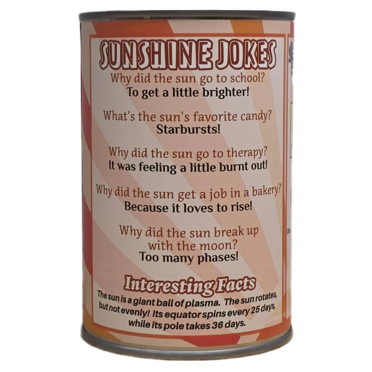 Canned Sunshine Plush Toy in Can With Jokes - Image 2