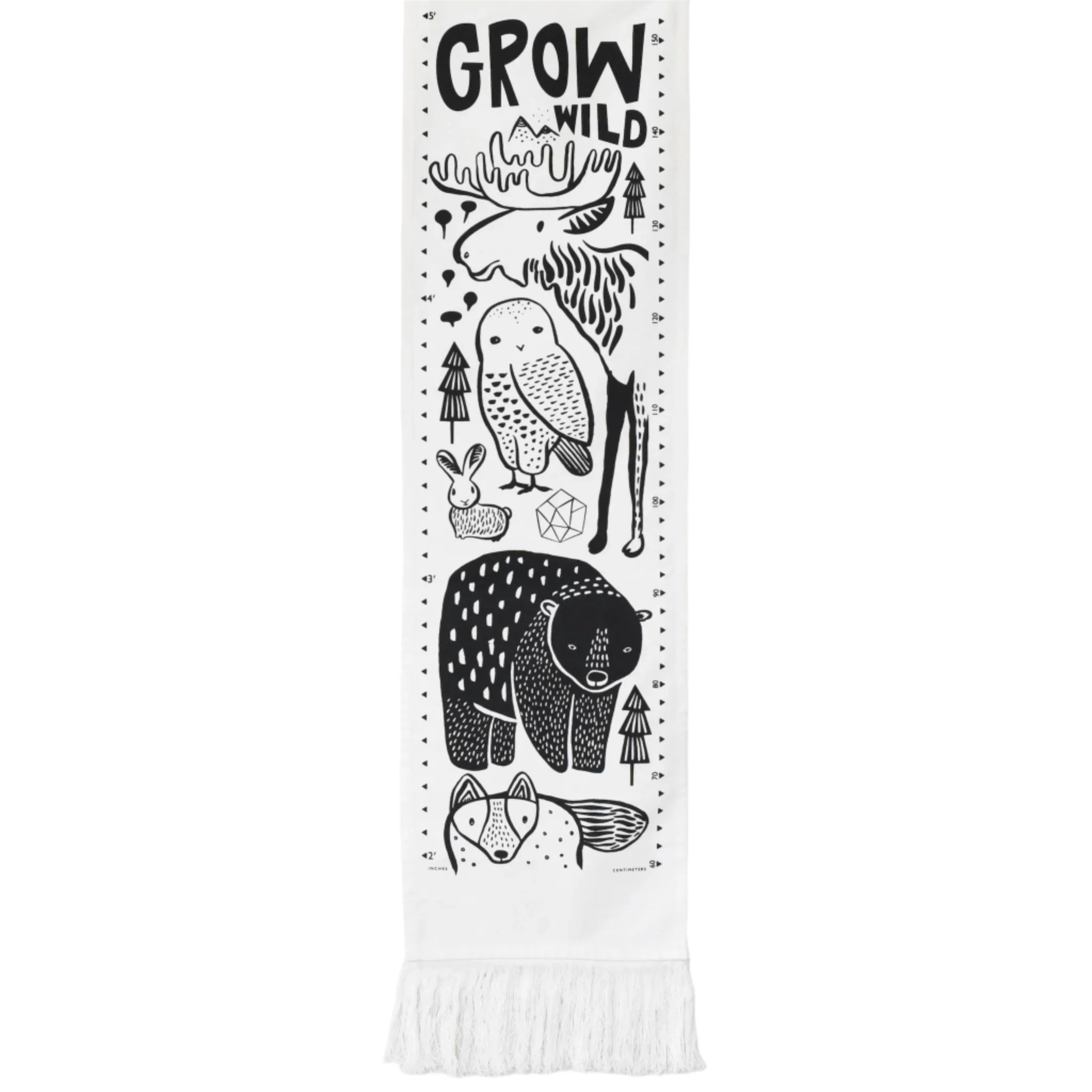 Organic Canvas Growth Chart - Nordic by Wee Gallery