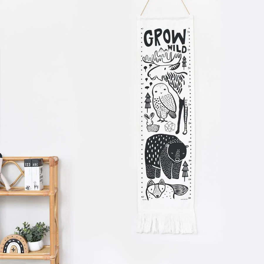 Organic Canvas Growth Chart - Nordic by Wee Gallery - Image 2