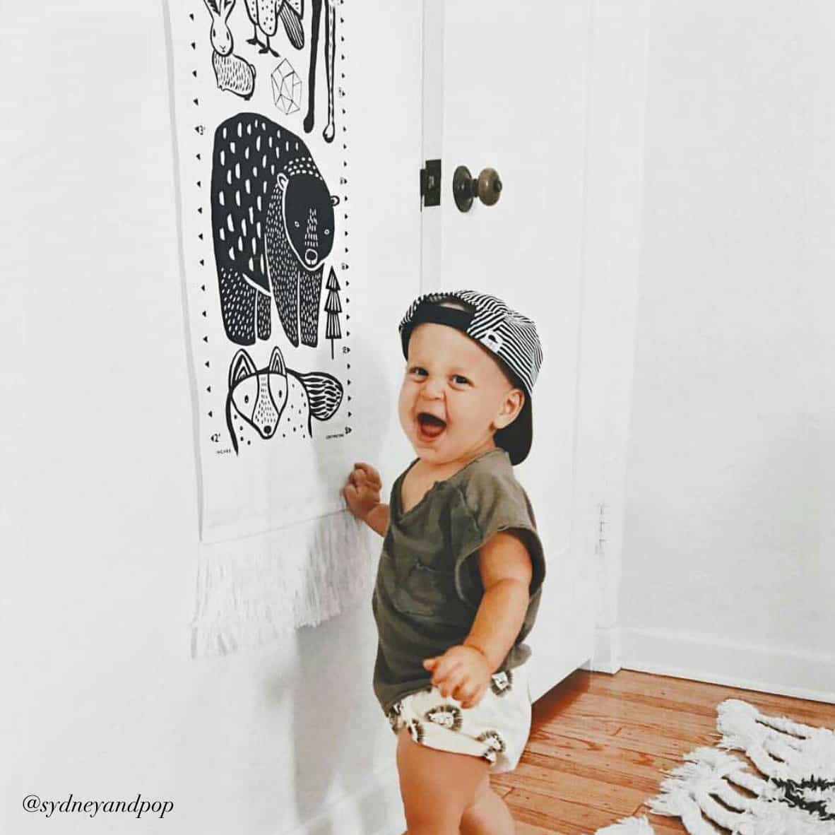 Organic Canvas Growth Chart - Nordic by Wee Gallery - Image 4