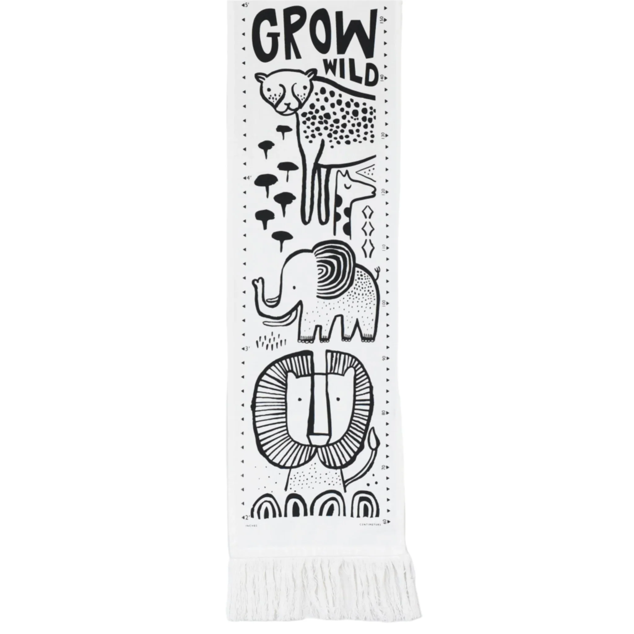 Organic Canvas Growth Chart - Safari by Wee Gallery