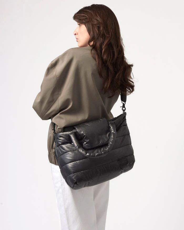 Capri Diaper Crossbody Tote - Black by 7AM Enfant - Image 3