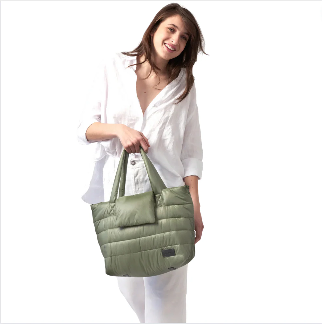 Capri Diaper Crossbody Tote - Evening Green by 7AM Enfant - Image 2