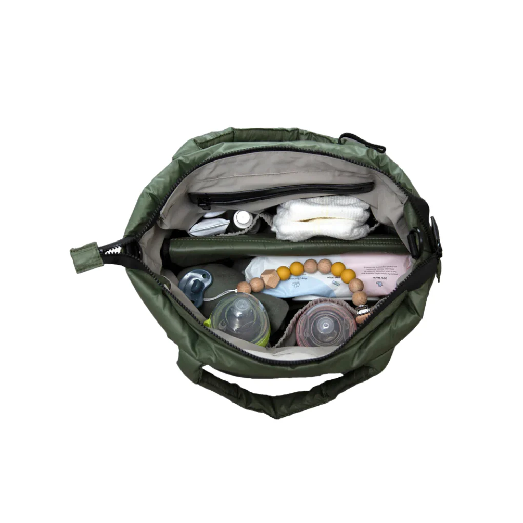 Capri Diaper Crossbody Tote - Evening Green by 7AM Enfant - Image 5