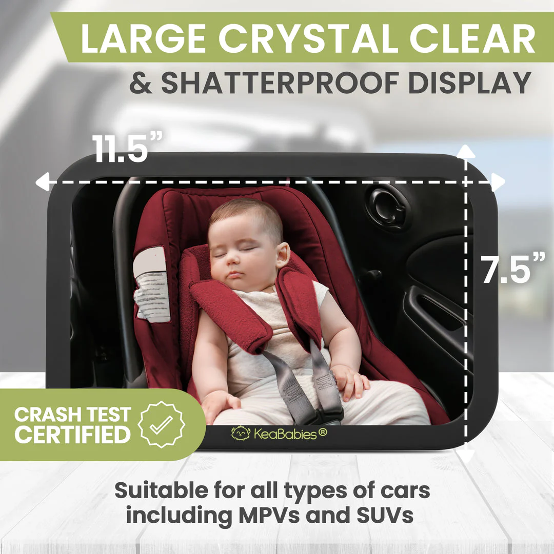 Car Seat Mirror - Black by KeaBabies - Image 2
