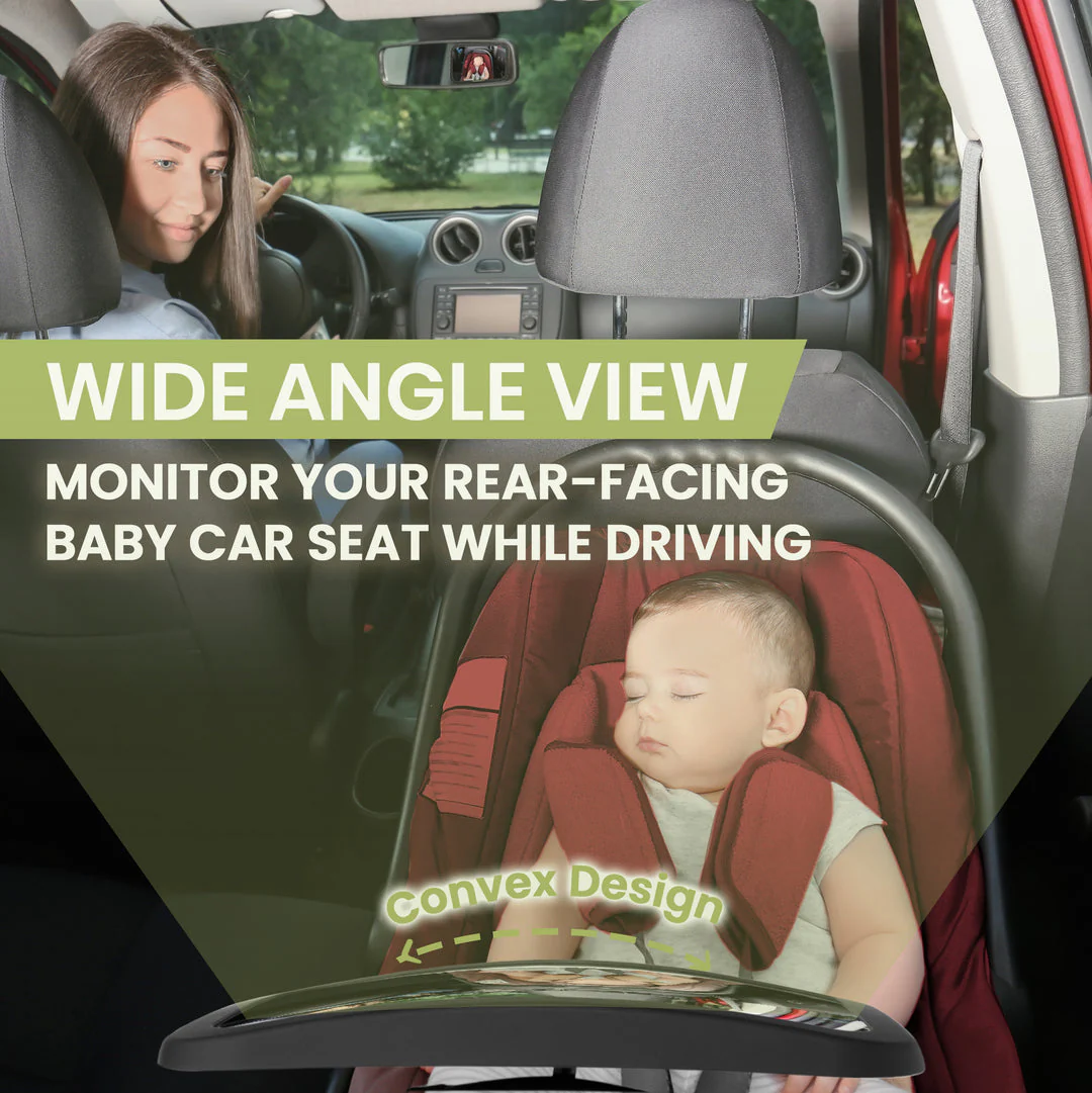 Car Seat Mirror - Black by KeaBabies - Image 3