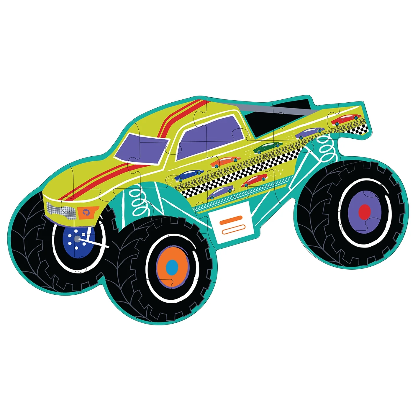 Cars "Monster Truck" Shaped Jigsaw - 20 Pieces by Floss & Rock - Image 3