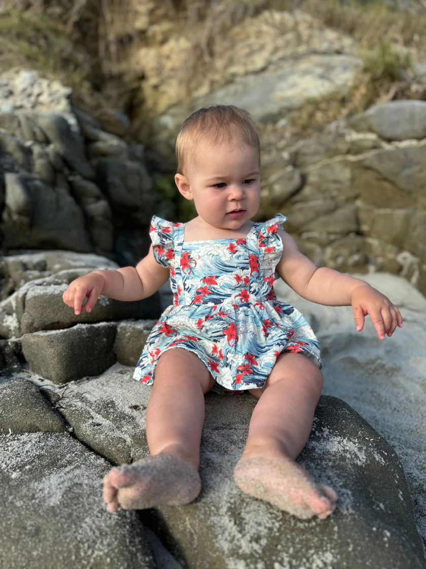 Casey Onesie Dress - Hawaiian Waves by Vignette - Image 3
