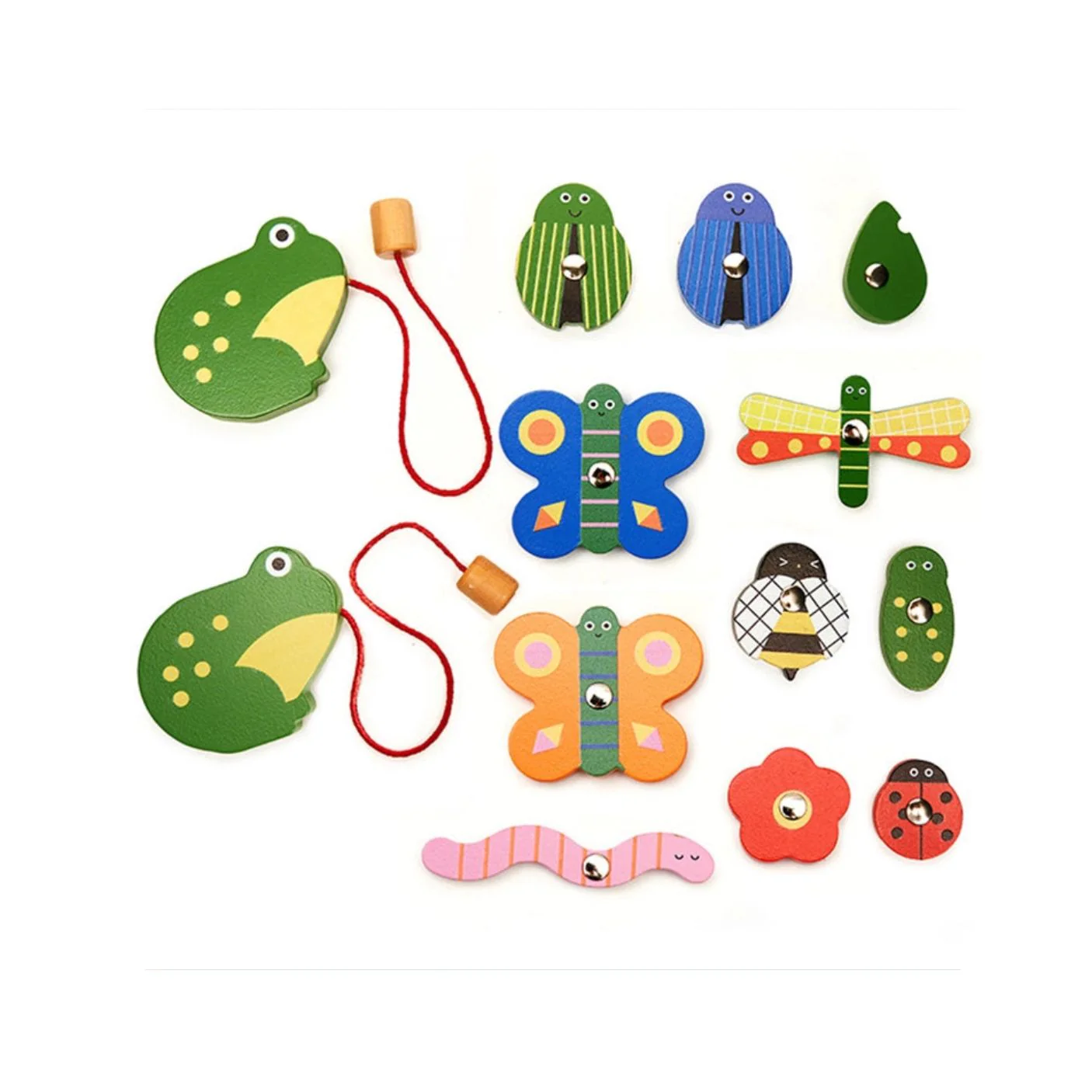 Catch A Bug Wooden Fishing Game by Kikkerland - Image 2