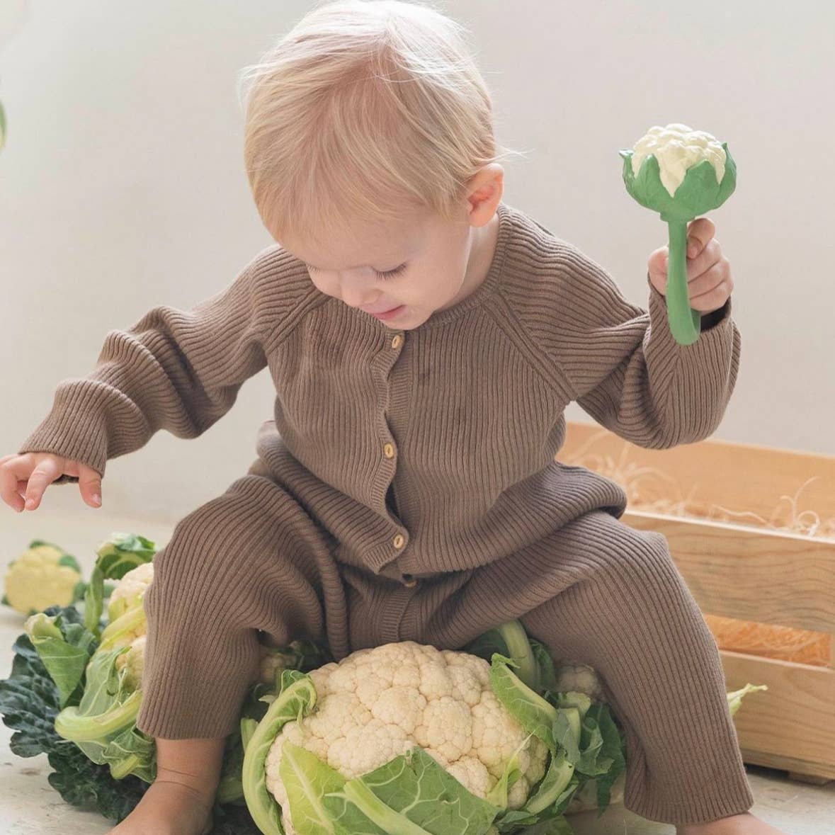 Cauliflower Rattle Toy by Oli & Carol - Image 2