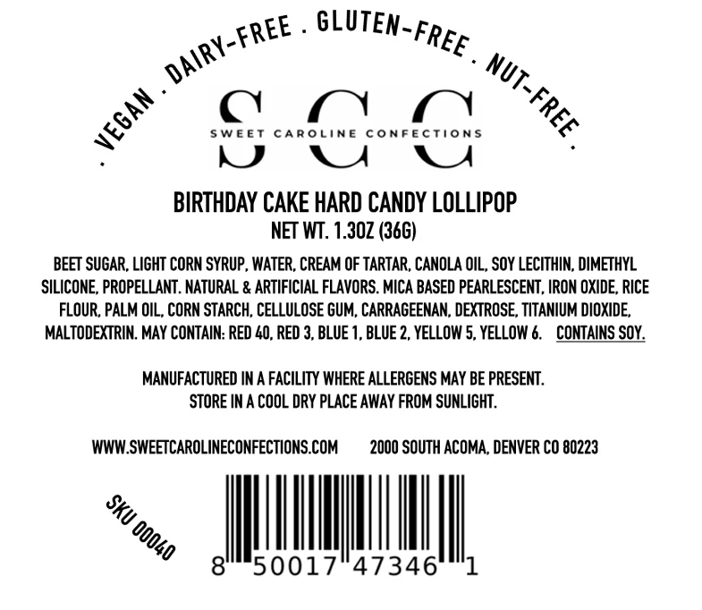 Celebration Sparkle Lollipop - Birthday Cake by Sweet Caroline Confections - Image 2