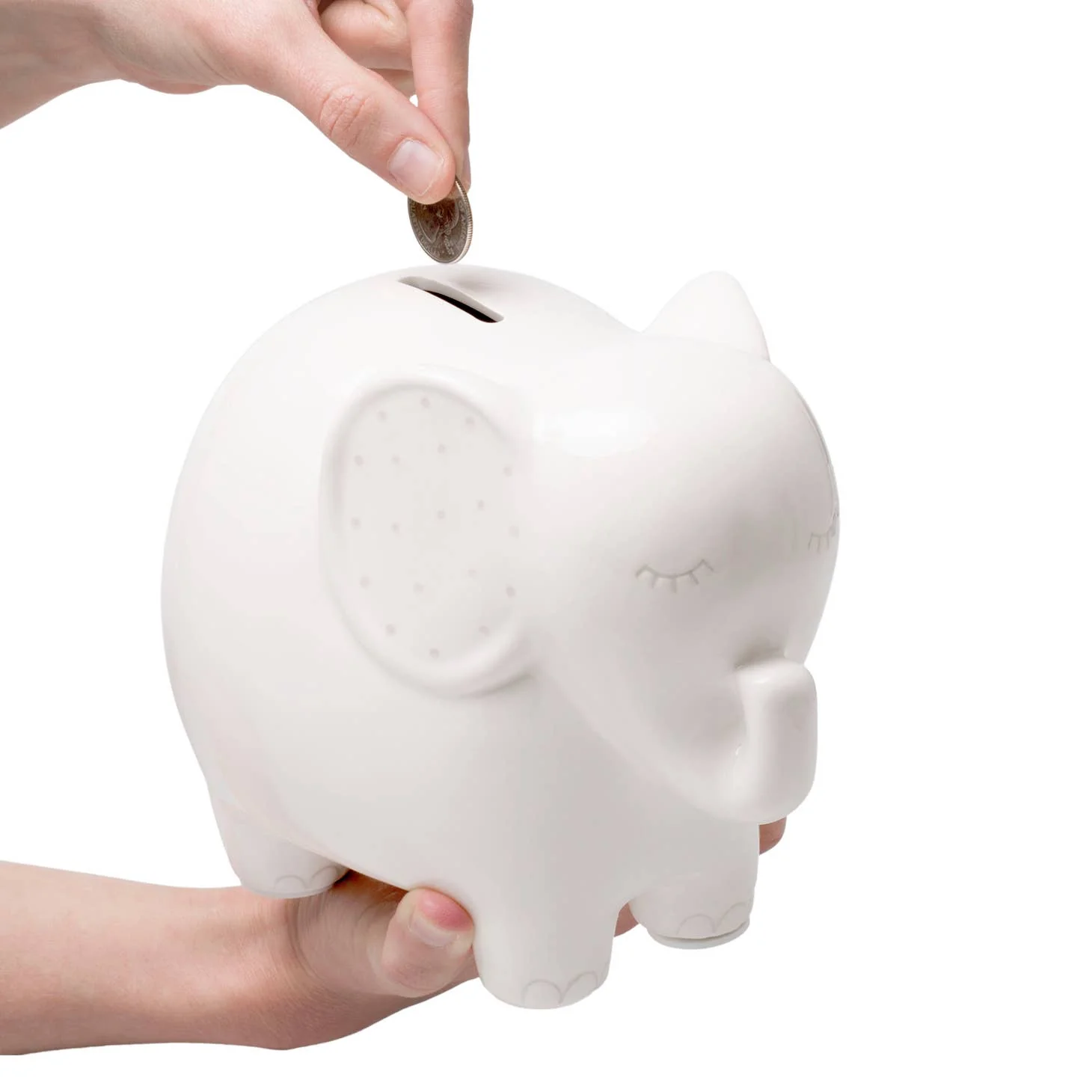 Ceramic Elephant Money Bank by Pearhead - Image 2