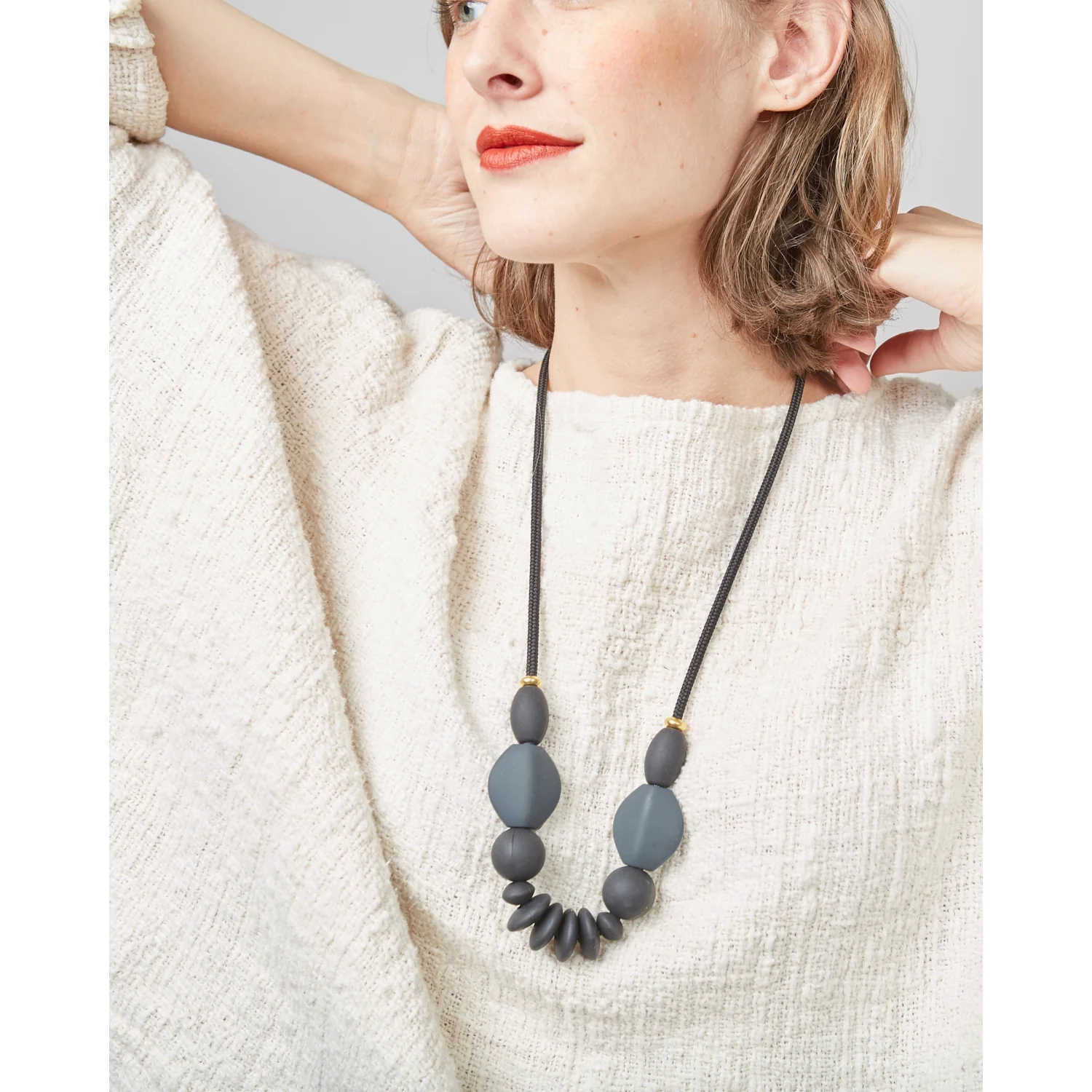 Charcoal Signature Teething Necklace by January Moon - Image 3