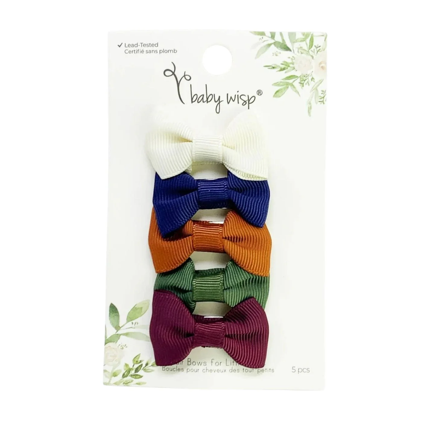 Charlotte Bows on Snap Clips Set of 5 - Baby Blogger by Baby Wisp