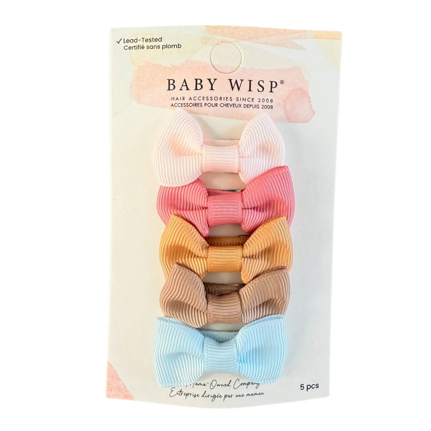 Charlotte Bows on Snap Clips Set of 5 - Symphony by Baby Wisp