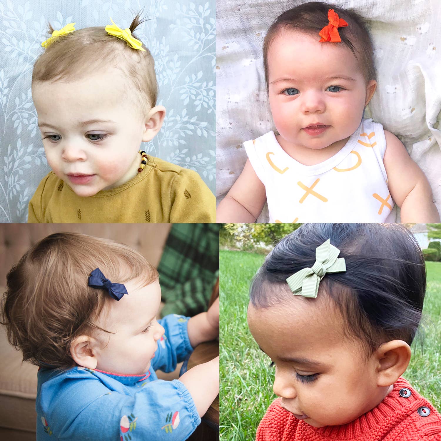 Chelsea Grosgrain Bows on Snap Clips Set of 5 - Enchanted by Baby Wisp - Image 5