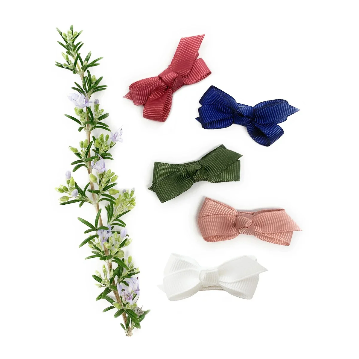 Chelsea Grosgrain Bows on Snap Clips Set of 5 - Juniper by Baby Wisp - Image 6