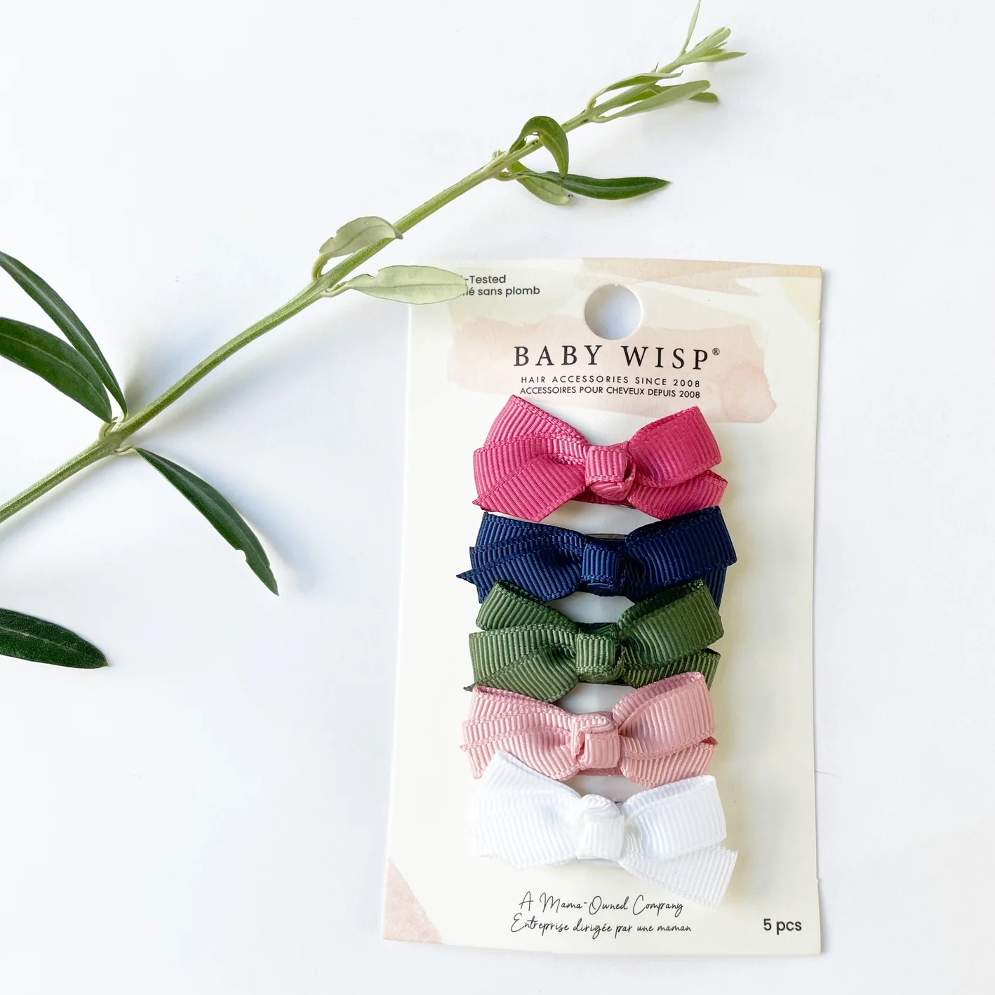 Chelsea Grosgrain Bows on Snap Clips Set of 5 - Juniper by Baby Wisp - Image 8