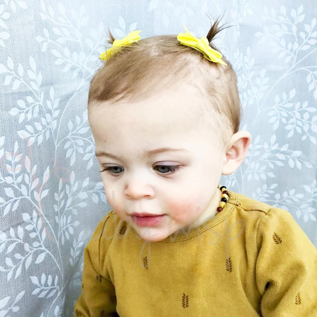 Chelsea Grosgrain Bows on Snap Clips Set of 5 - Sandcastle by Baby Wisp - Image 5