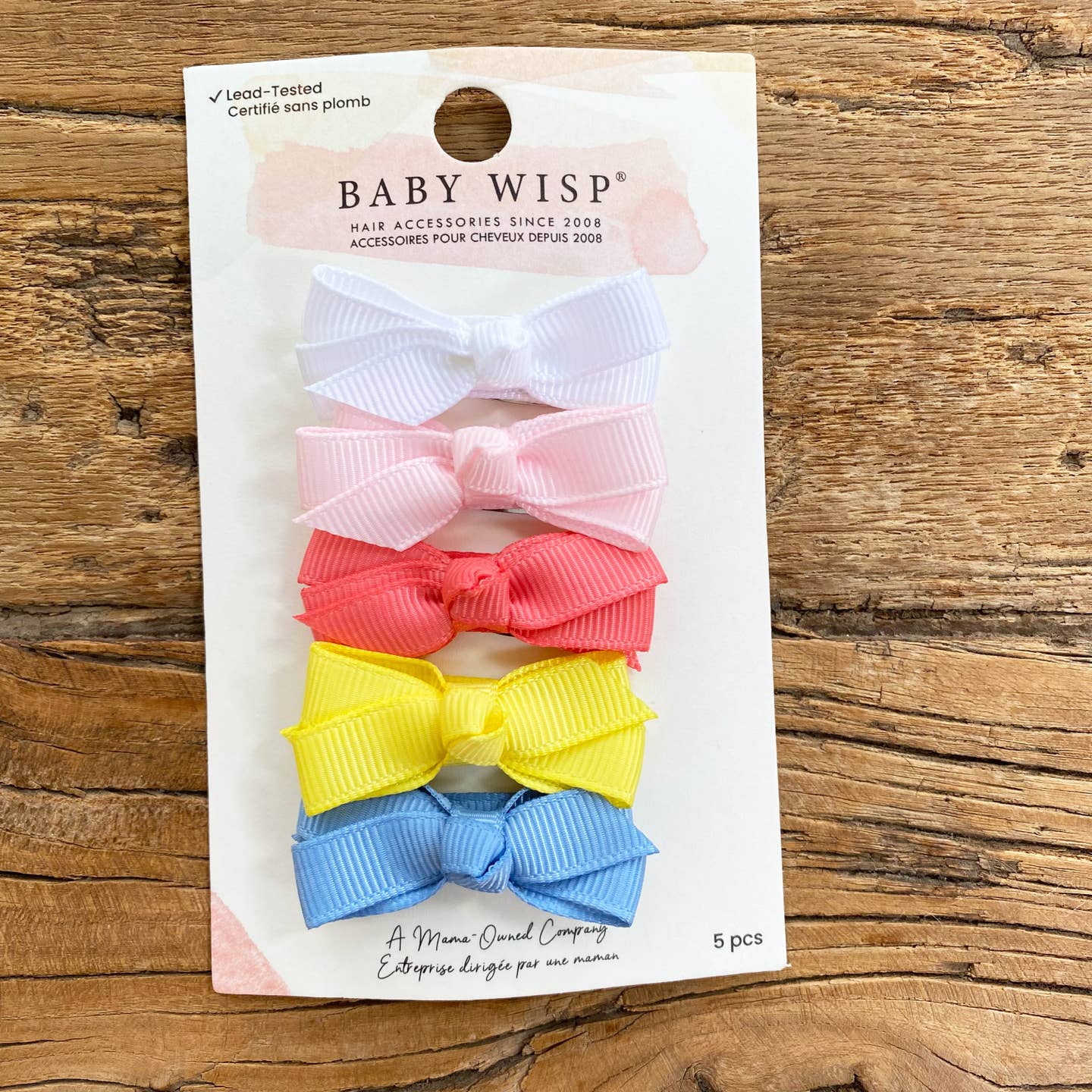 Chelsea Grosgrain Bows on Snap Clips Set of 5 - Sea la Vie by Baby Wisp - Image 2