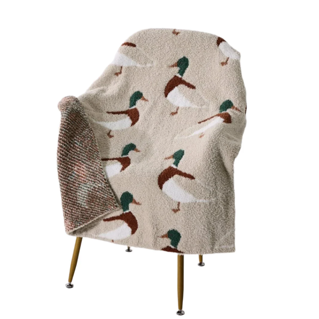 Chenille Blanket - Simple Mallard by Velvet Fawn