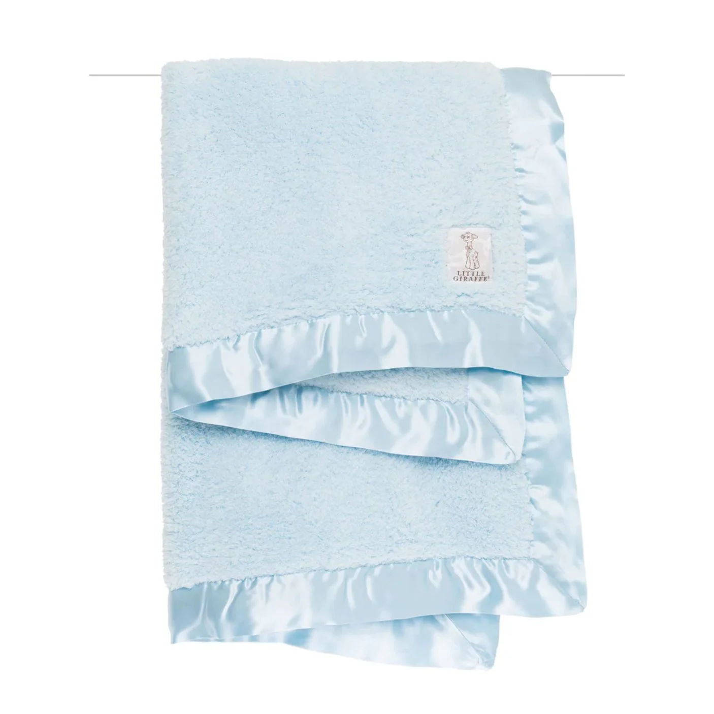 Chenille Solid Baby Blanket - Blue by Little Giraffe