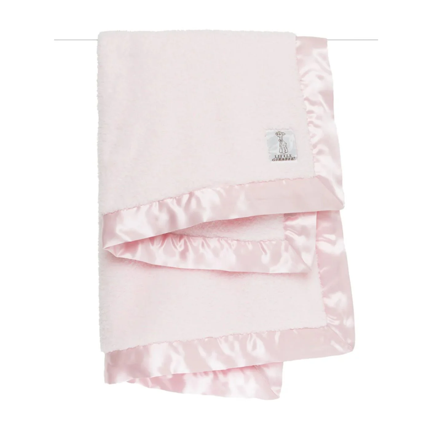 Chenille Solid Baby Blanket - Pink by Little Giraffe