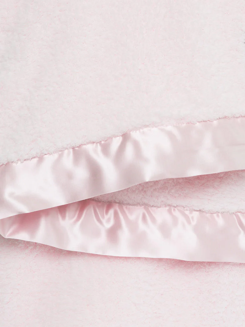 Chenille Solid Baby Blanket - Pink by Little Giraffe - Image 3