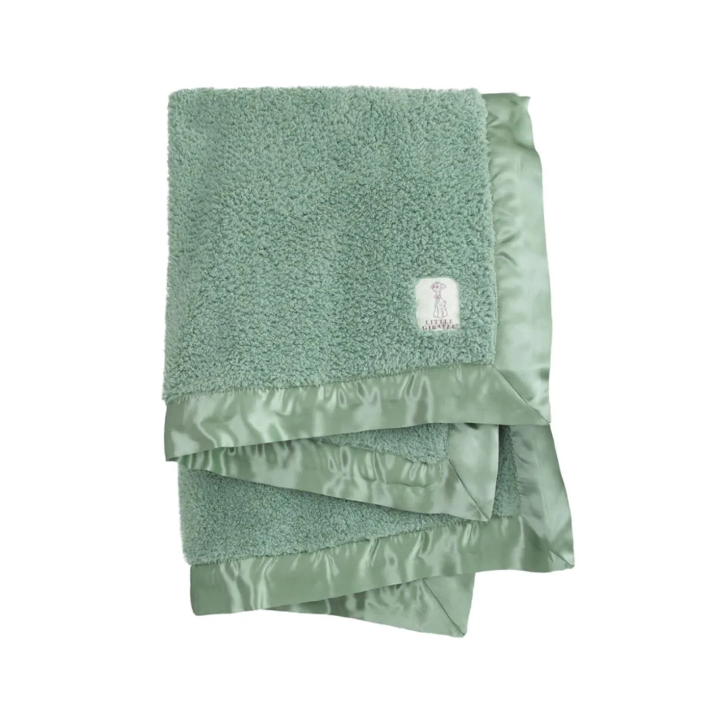 Chenille Solid Baby Blanket - Sage by Little Giraffe